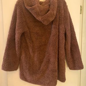 Mav pink Sherpa cardigan